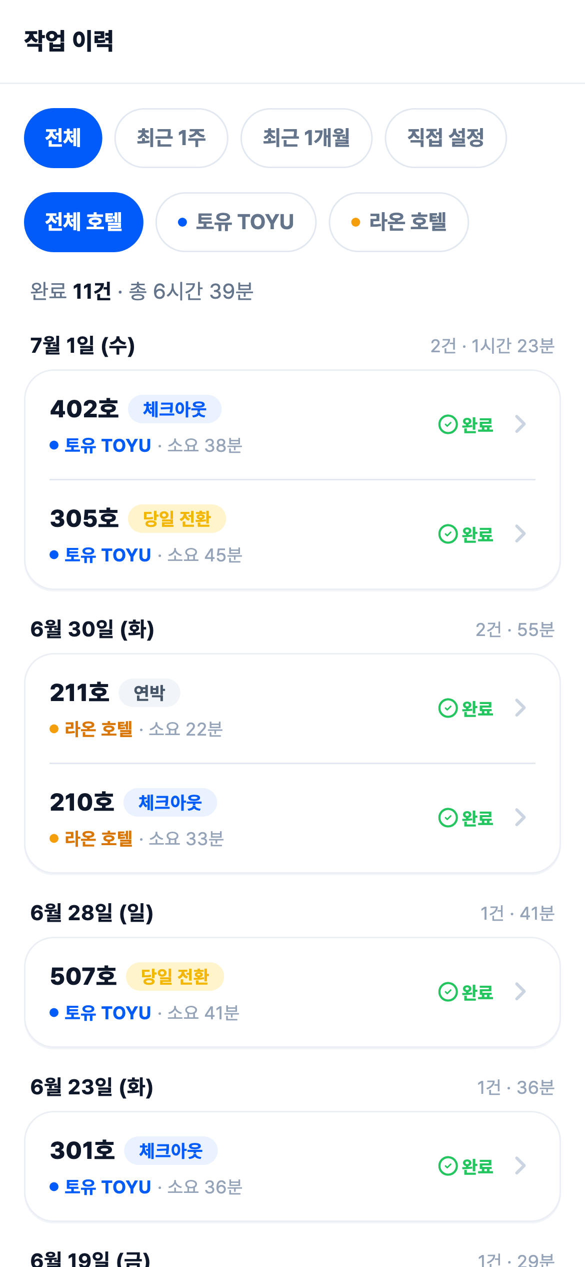 작업 이력까지 데이터로